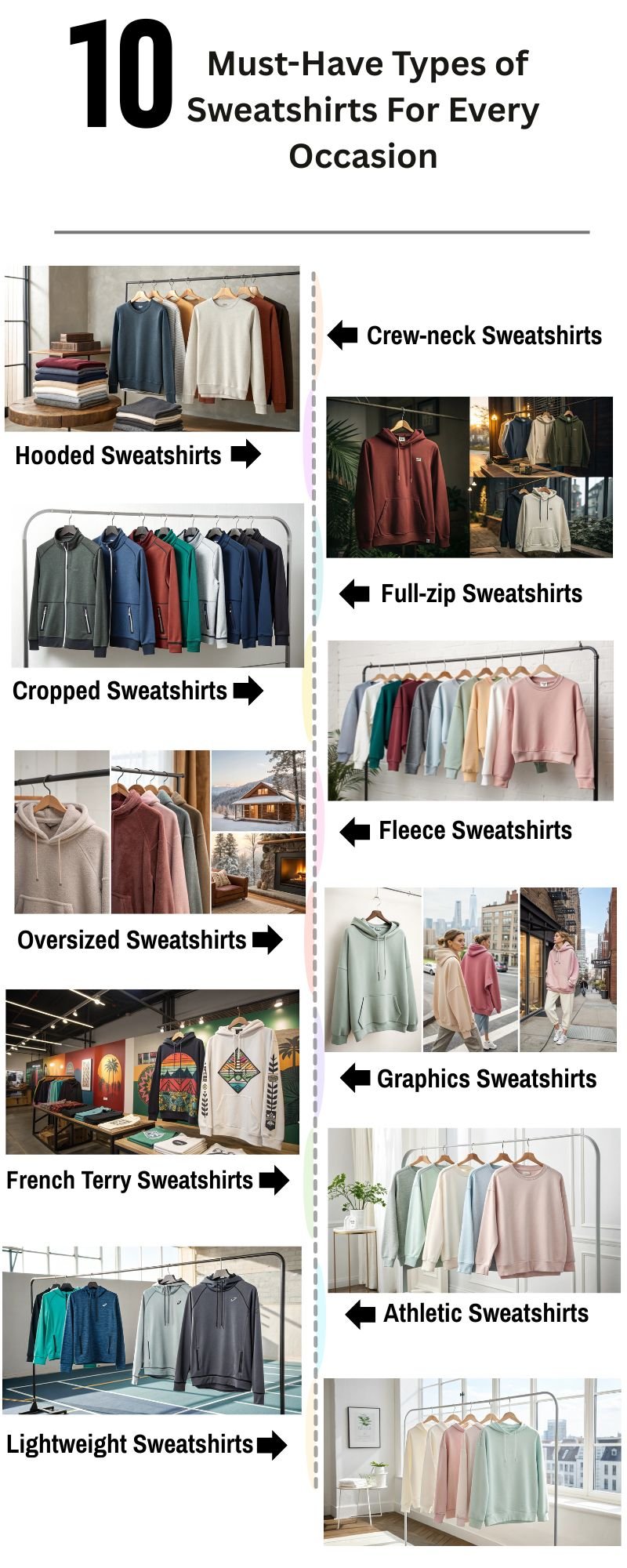 10 Must-Have Types of Sweatshirts