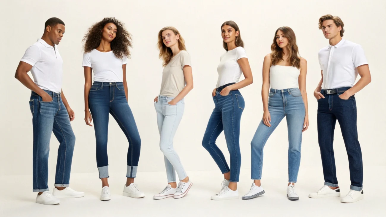 Different styles of jeans for body types