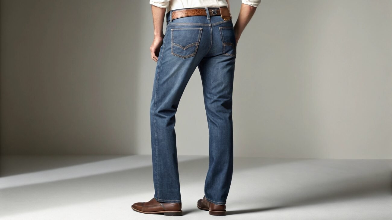 Straight-cut Jean Pants